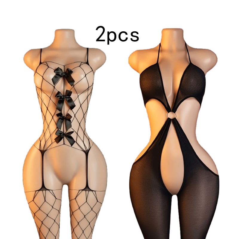 Lingerie - Set 2 potong – Bodysuit berpotongan