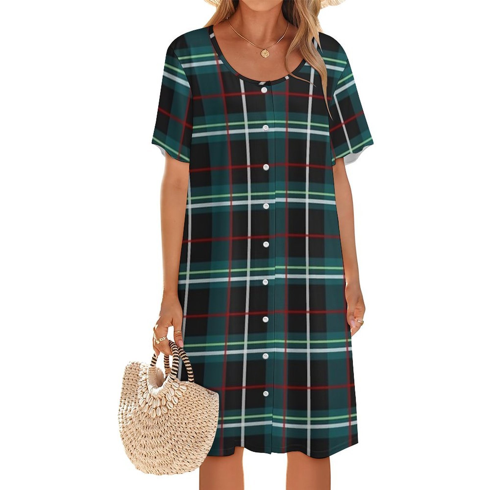 Korean Style A Line Shirt Dress - Pola gaun Frankie Stein Edisi Pertama,