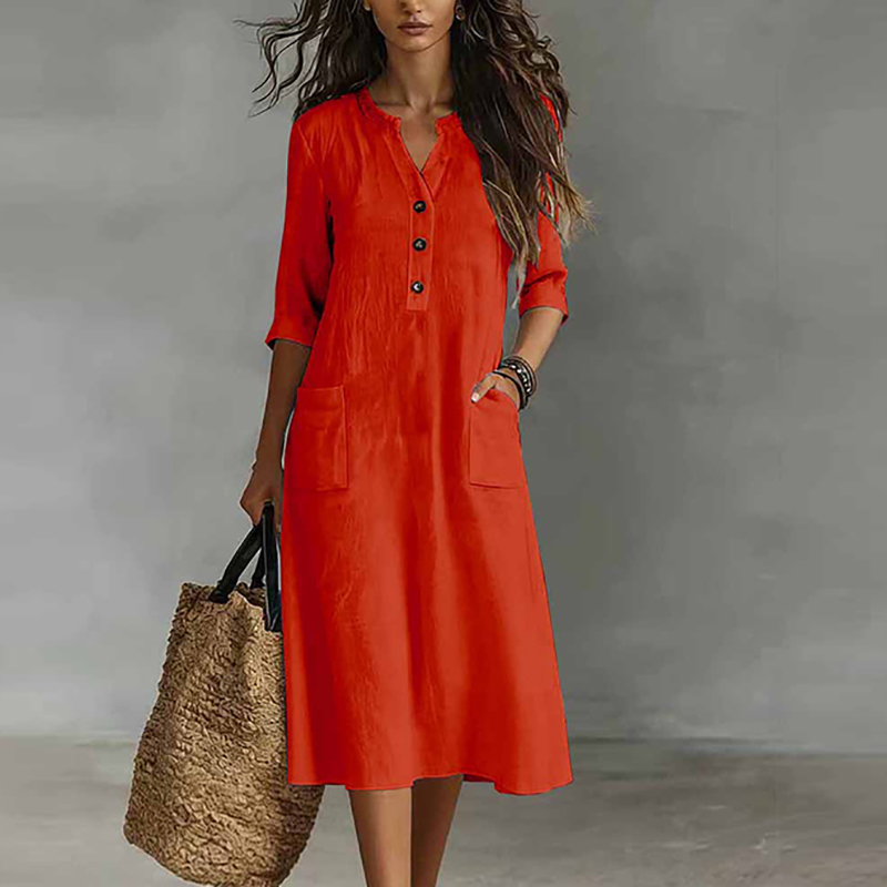 Gaun Midi Wanita Kasual Warna  - Boho Summer Beach Maxi Dress ulasan dan harga
