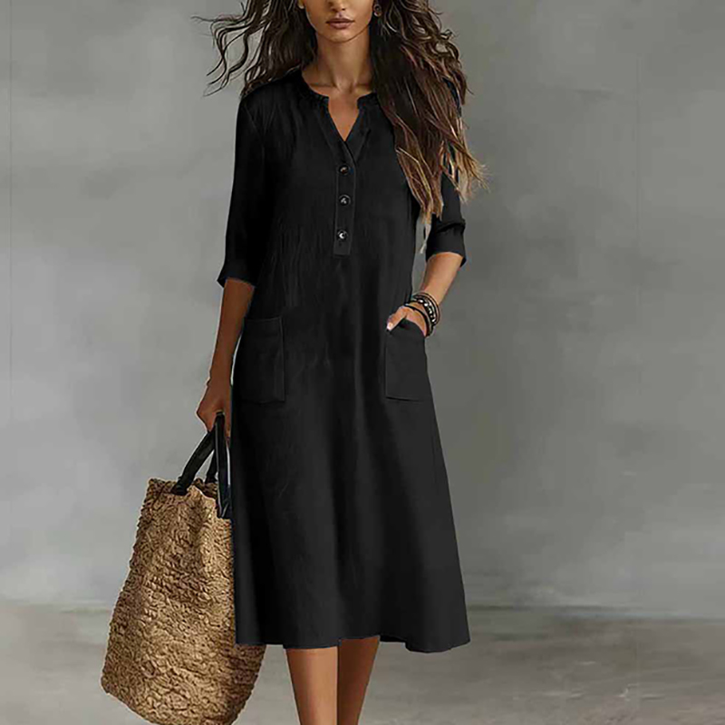 Gaun Midi Wanita Kasual Warna  - Boho Summer Beach Maxi Dress ulasan dan harga