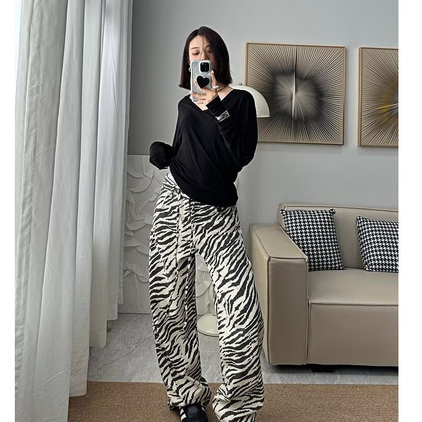 Celana Jeans Wanita Motif Zebr - Jeans ulasan dan harga