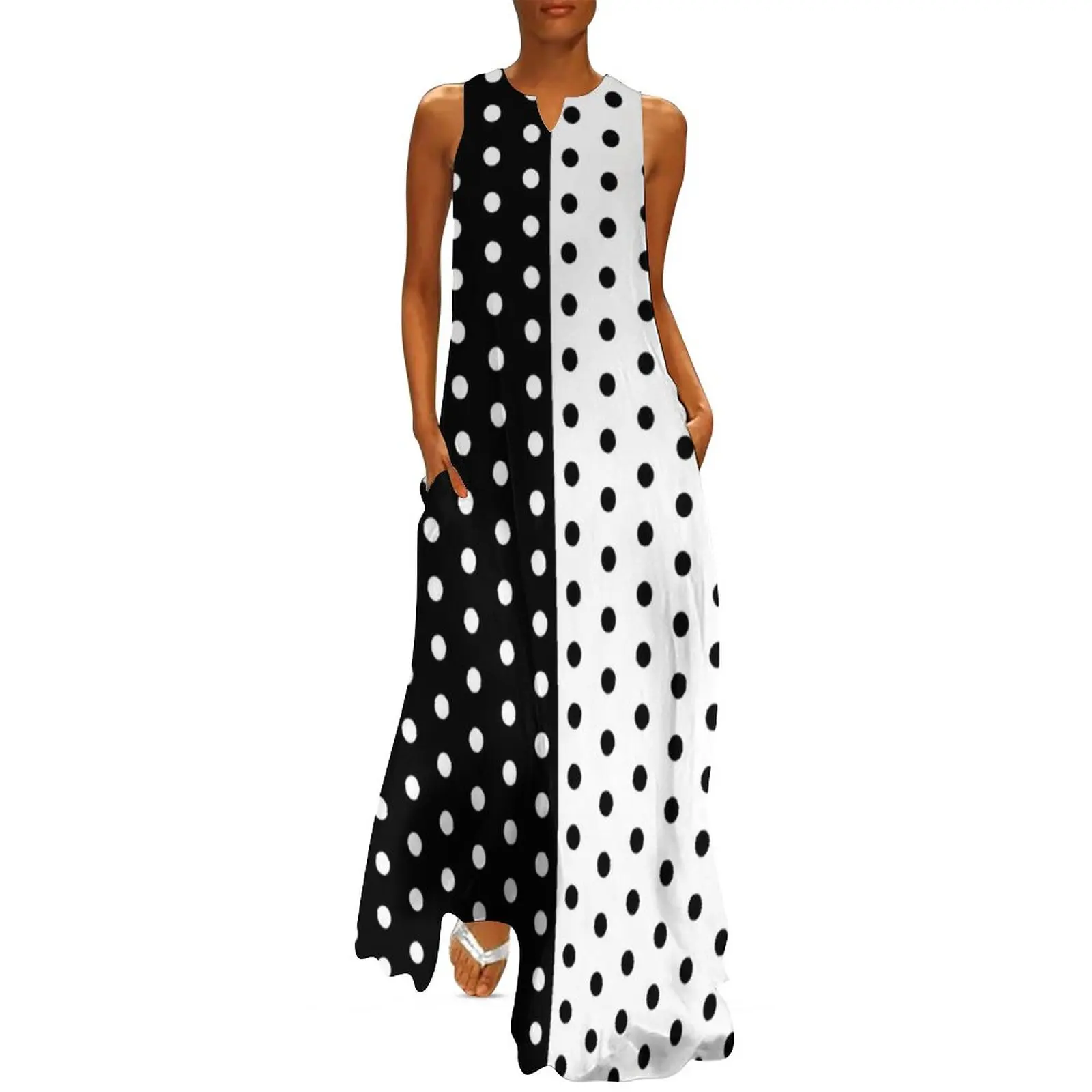 Gaun Retro dua nada musim semi - Boho Summer Beach Maxi Dress ulasan dan harga