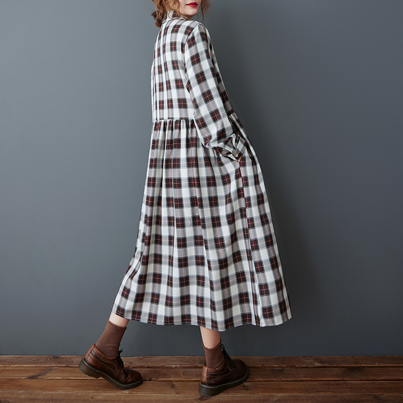 Rok panjang model A-line denga - Korean Style A Line Shirt Dress ulasan dan harga