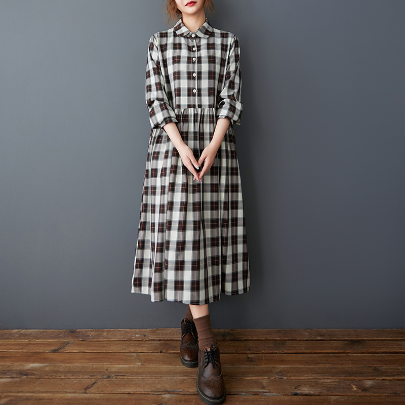 Rok panjang model A-line denga - Korean Style A Line Shirt Dress ulasan dan harga